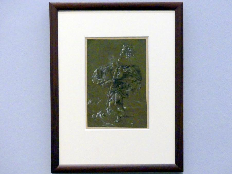 Hans Baldung Grien (1500–1544), Der heilige Christophorus, Karlsruhe, Staatliche Kunsthalle, Ausstellung "Hans Baldung Grien, heilig | unheilig", Saal 5, 1513, Bild 2/3