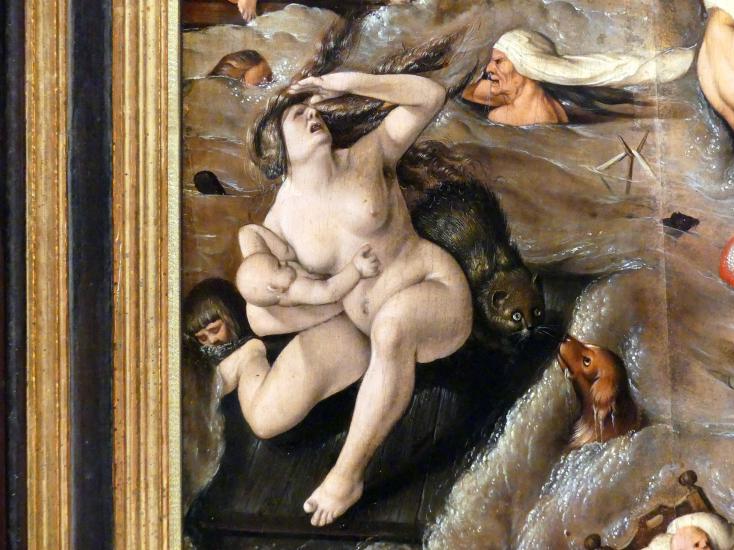 Hans Baldung Grien (1500–1544), Die Sintflut, Karlsruhe, Staatliche Kunsthalle, Ausstellung "Hans Baldung Grien, heilig | unheilig", Saal 6, 1516, Bild 3/7