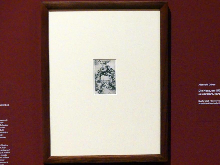 Albrecht Dürer (1490–1526), Die Hexe, Karlsruhe, Staatliche Kunsthalle, Ausstellung "Hans Baldung Grien, heilig | unheilig", Saal 7, um 1500, Bild 2/3