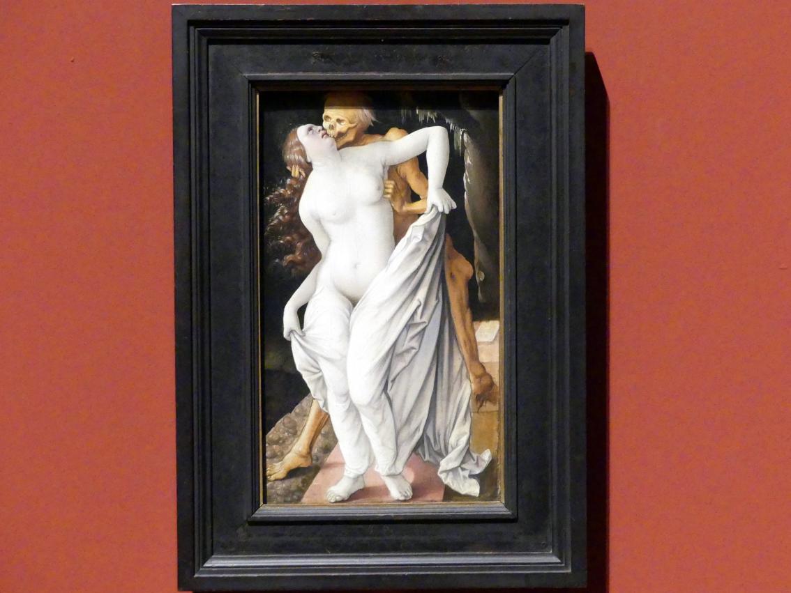 Hans Baldung Grien (1500–1544), Der Tod und die Frau, Karlsruhe, Staatliche Kunsthalle, Ausstellung "Hans Baldung Grien, heilig | unheilig", Saal 7, um 1520–1525