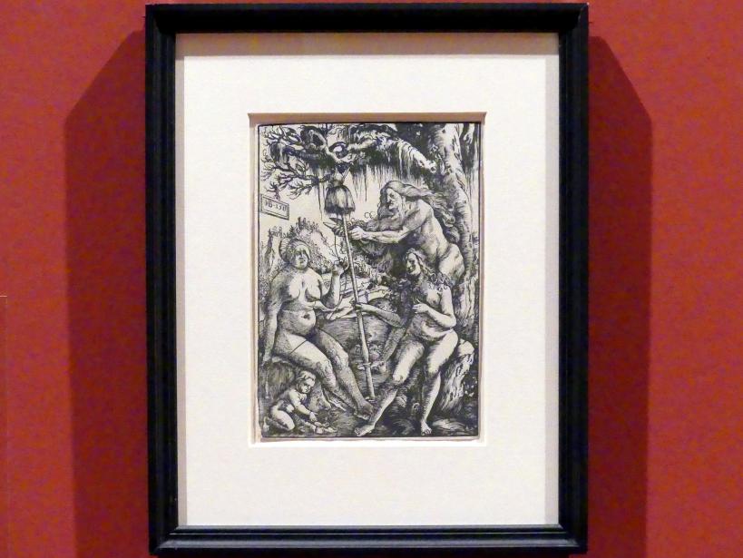 Hans Baldung Grien (1500–1544), Die drei Parzen, Karlsruhe, Staatliche Kunsthalle, Ausstellung "Hans Baldung Grien, heilig | unheilig", Saal 7, 1513, Bild 2/3