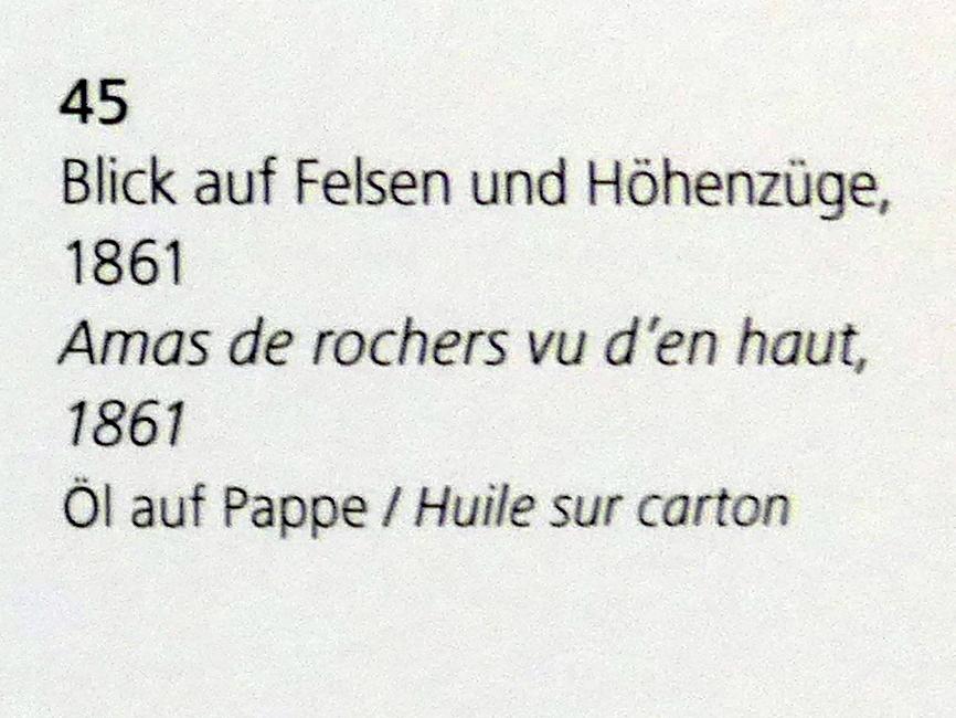 Hans Thoma (1860–1912), Blick auf Felsen und Höhenzüge, Karlsruhe, Staatliche Kunsthalle, Kosmos Thoma, 1861, Bild 2/2