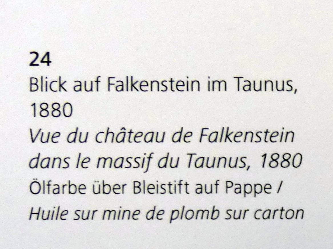 Hans Thoma (1860–1912), Blick auf Falkenstein im Taunus, Karlsruhe, Staatliche Kunsthalle, Kosmos Thoma, 1880, Bild 2/2