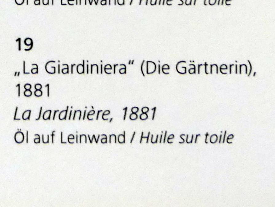 Hans Thoma (1860–1912), "La Giardiniera" (Die Gärtnerin), Karlsruhe, Staatliche Kunsthalle, Kosmos Thoma, 1881, Bild 2/2
