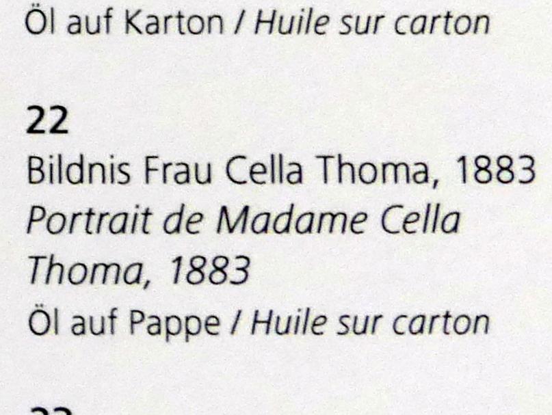 Hans Thoma (1860–1912), Bildnis Frau Cella Thoma, Karlsruhe, Staatliche Kunsthalle, Kosmos Thoma, 1883, Bild 2/2