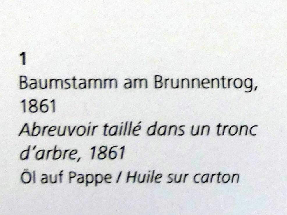 Hans Thoma (1860–1912), Baumstamm am Brunnentrog, Karlsruhe, Staatliche Kunsthalle, Kosmos Thoma, 1861, Bild 2/2