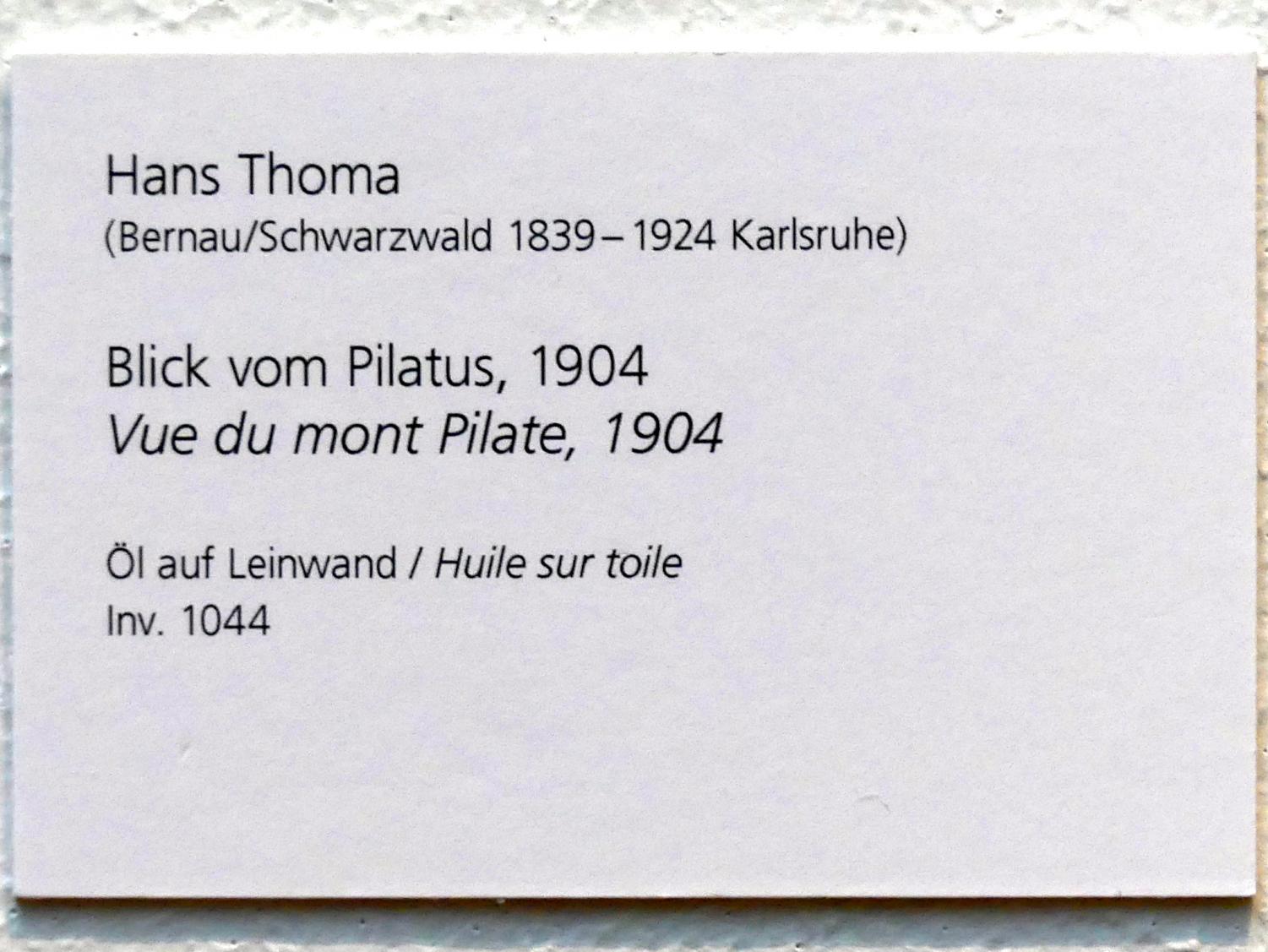 Hans Thoma (1860–1912), Blick vom Pilatus, Karlsruhe, Staatliche Kunsthalle, Kosmos Thoma, 1904, Bild 2/2