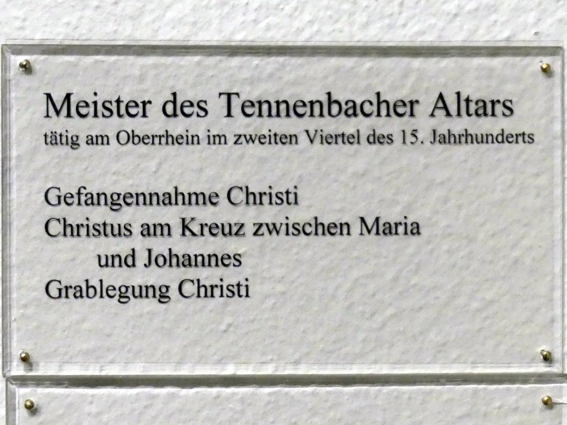 Meister des Tennenbacher Altars (1432), Gefangennahme Christi, Tennenbach, ehem. Zisterzienserkloster Tennenbach, jetzt Karlsruhe, Staatliche Kunsthalle, Saal 16, um 1430–1435, Bild 2/3
