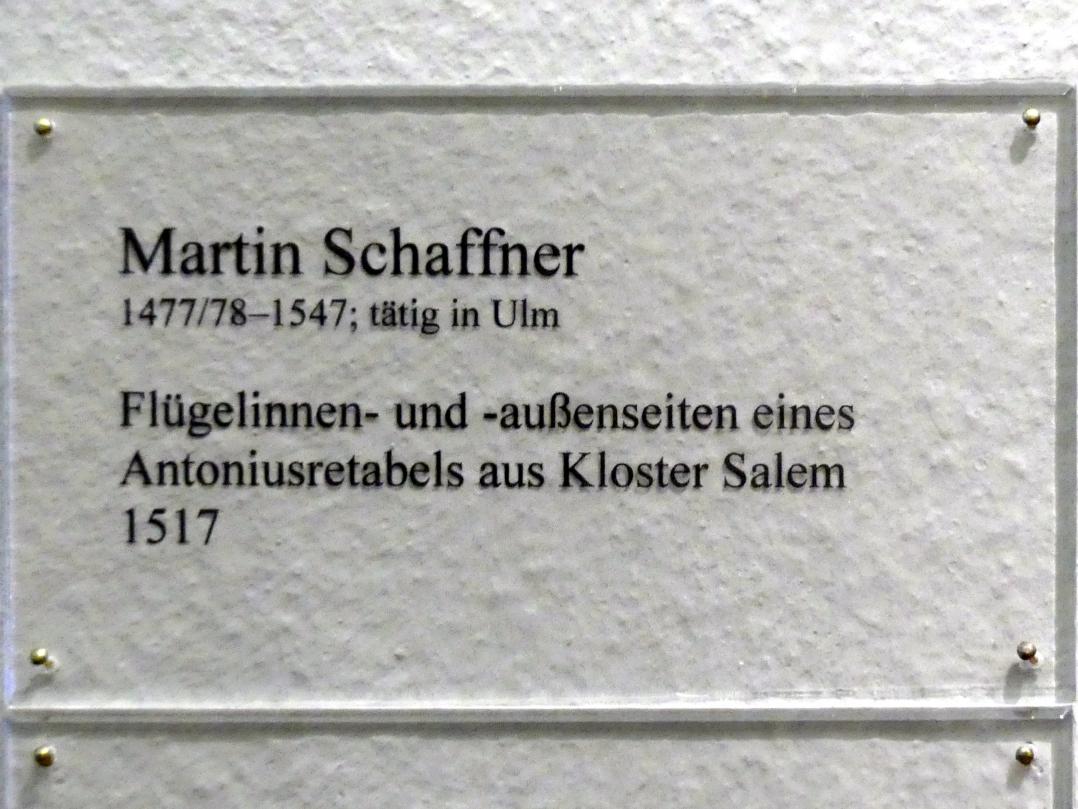 Martin Schaffner (1497–1532), Die Versuchung des heiligen Antonius durch Dämonen, Salem (Baden), ehem. Zisterzienserkloster, ehem. Klosterkirche, heute Pfarrkirche Mariä Himmelfahrt, jetzt Karlsruhe, Staatliche Kunsthalle, Saal 16, 1517, Bild 2/3