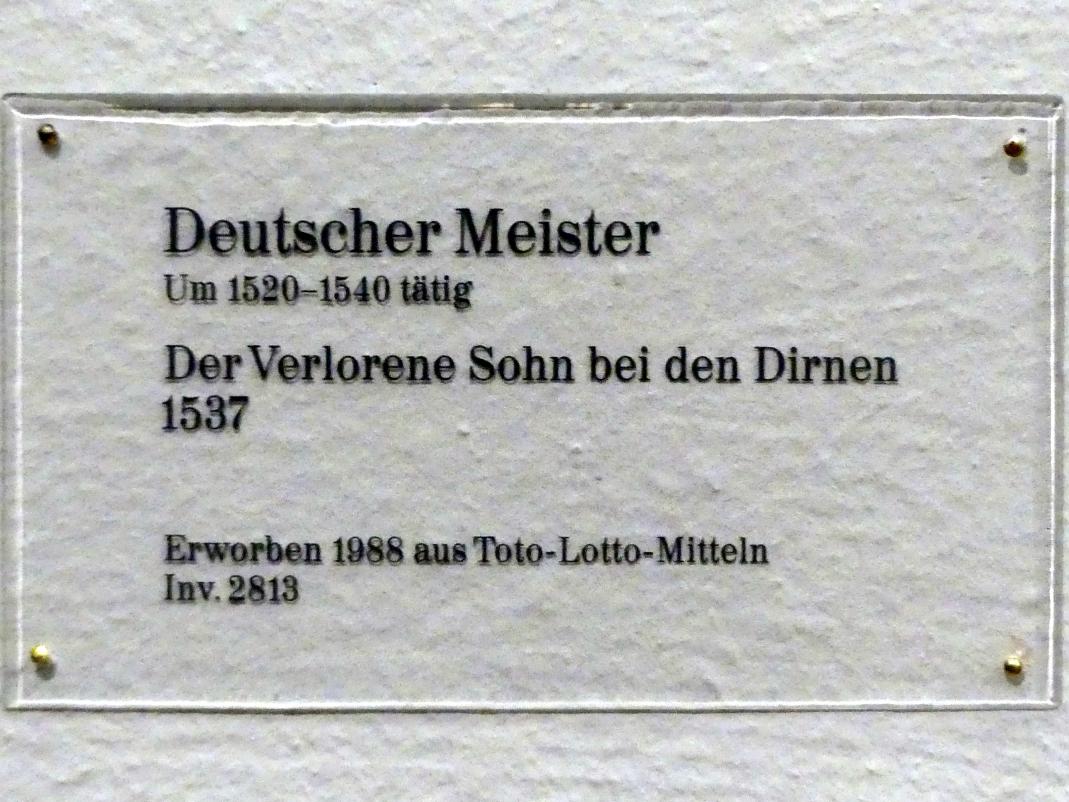 Der Verlorene Sohn bei den Dirnen, Karlsruhe, Staatliche Kunsthalle, Saal 16, 1537, Bild 2/2