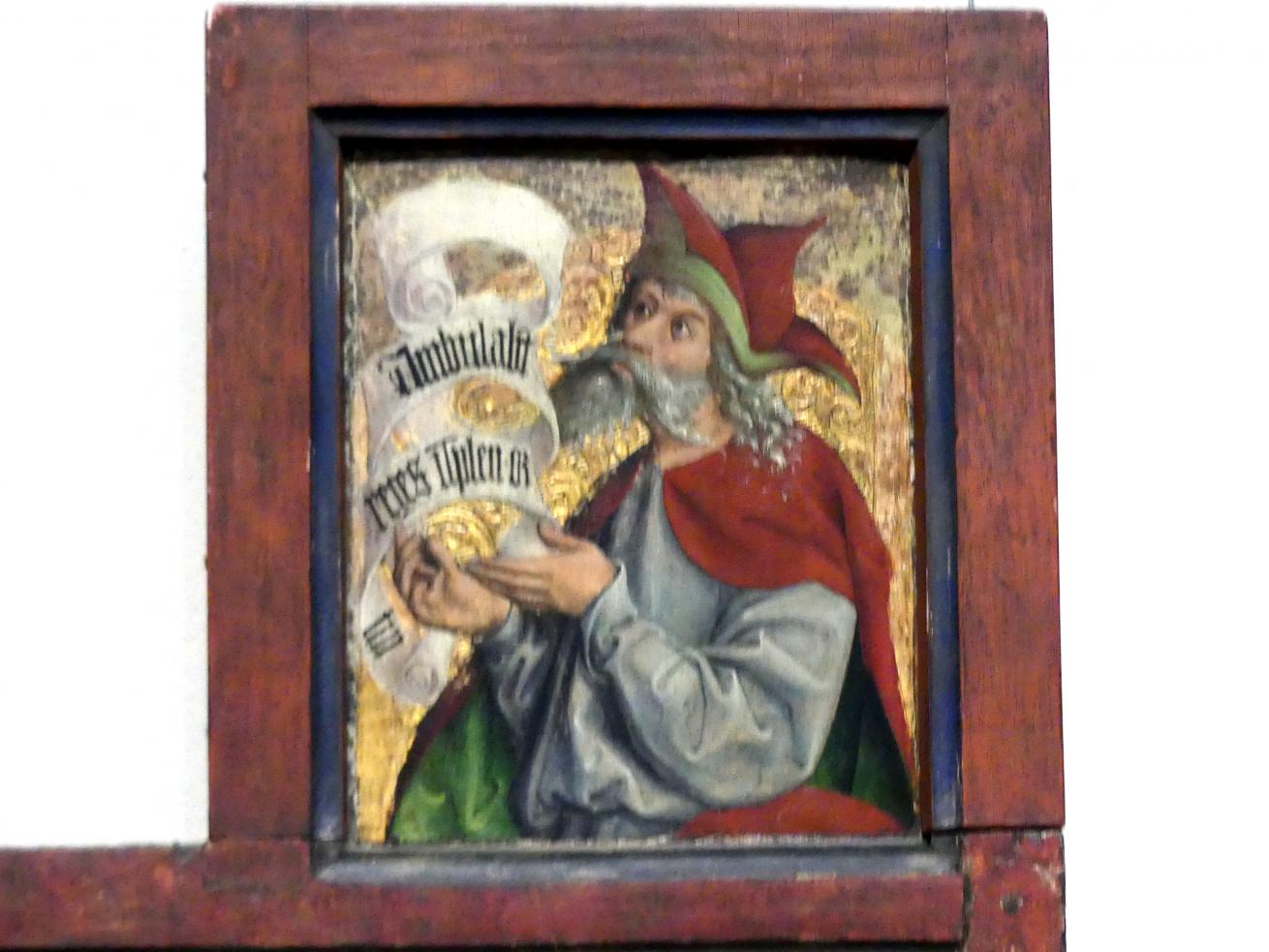 Die Geburt Christi mit Brustbild eines Propheten (Jeremias?), Kehl am Rhein, ehem. Pfarrkirche, jetzt Karlsruhe, Staatliche Kunsthalle, Saal 19, 1505, Bild 2/3