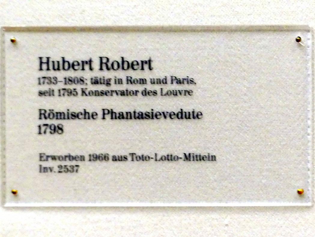 Hubert Robert (1759–1803), Römische Phantasievedute, Karlsruhe, Staatliche Kunsthalle, Saal 25, 1798, Bild 2/2