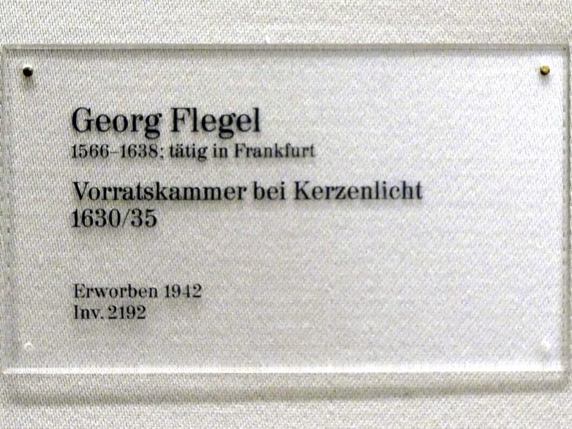 Georg Flegel (1595–1638), Vorratskammer bei Kerzenlicht, Karlsruhe, Staatliche Kunsthalle, Saal 31, 1630–1635, Bild 2/2