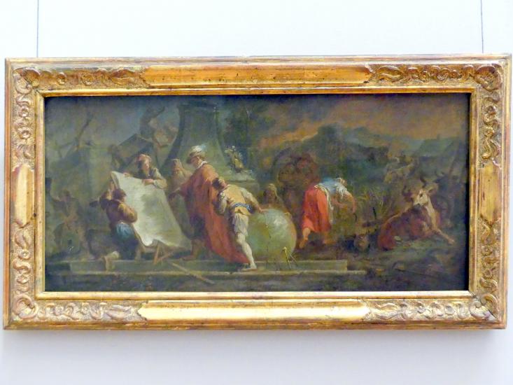 Martin Johann Schmidt (Kremser Schmidt) (1756–1790), Entwurf für ein Deckengemälde mit Darstellung einer Gründungsgeschichte, Karlsruhe, Staatliche Kunsthalle, Saal 33, 1760–1780
