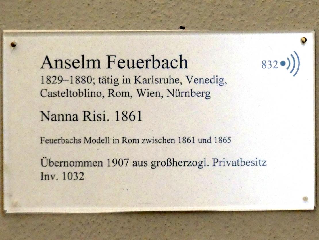 Anselm Feuerbach (1846–1878), Nanna Risi, Karlsruhe, Staatliche Kunsthalle, Saal 62, 1861, Bild 3/3