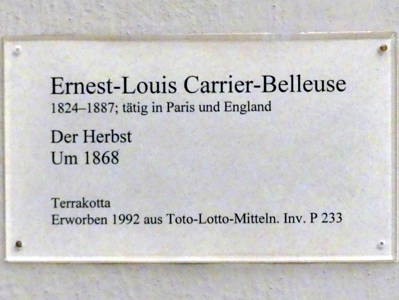 Albert-Ernest Carrier-Belleuse (1868–1875), Der Herbst, Karlsruhe, Staatliche Kunsthalle, Saal 62, 1868, Bild 4/4
