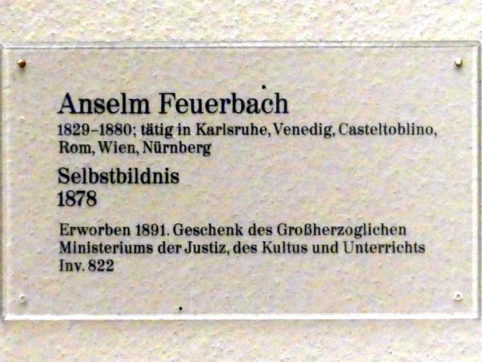 Anselm Feuerbach (1846–1878), Selbstbildnis, Karlsruhe, Staatliche Kunsthalle, Saal 62, 1878, Bild 2/2