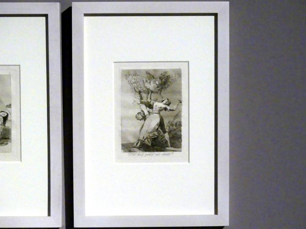 Francisco de Goya (Francisco José de Goya y Lucientes) (1779–1820), Gibt es niemanden, der uns losbindet? (Los Caprichos, 75), Stuttgart, Staatsgalerie, Ausstellung "Tiepolo"  vom 11.10.2019 - 02.02.2020, Saal 6: Karikaturen, Capricci und Scherzi, 1799, Bild 2/3
