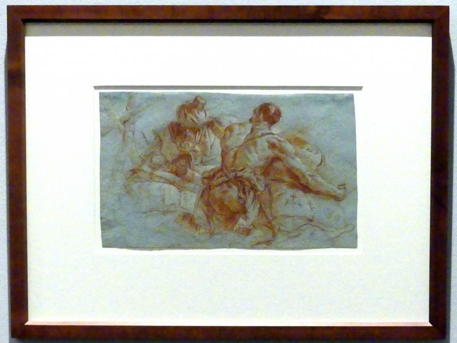 Giovanni Domenico Tiepolo (1743–1785), Orientalische Handelsleute mit Warenballen, Stuttgart, Staatsgalerie, Ausstellung "Tiepolo"  vom 11.10.2019 - 02.02.2020, Saal 8: Die Würzburger Residenz, 1753, Bild 2/3