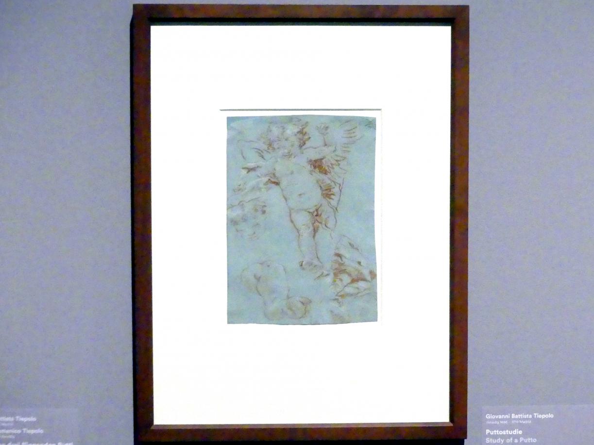 Giovanni Battista Tiepolo (1715–1785), Puttostudie, Stuttgart, Staatsgalerie, Ausstellung "Tiepolo"  vom 11.10.2019 - 02.02.2020, Saal 9: Weitere Arbeiten in Würzburg, 1750, Bild 2/3