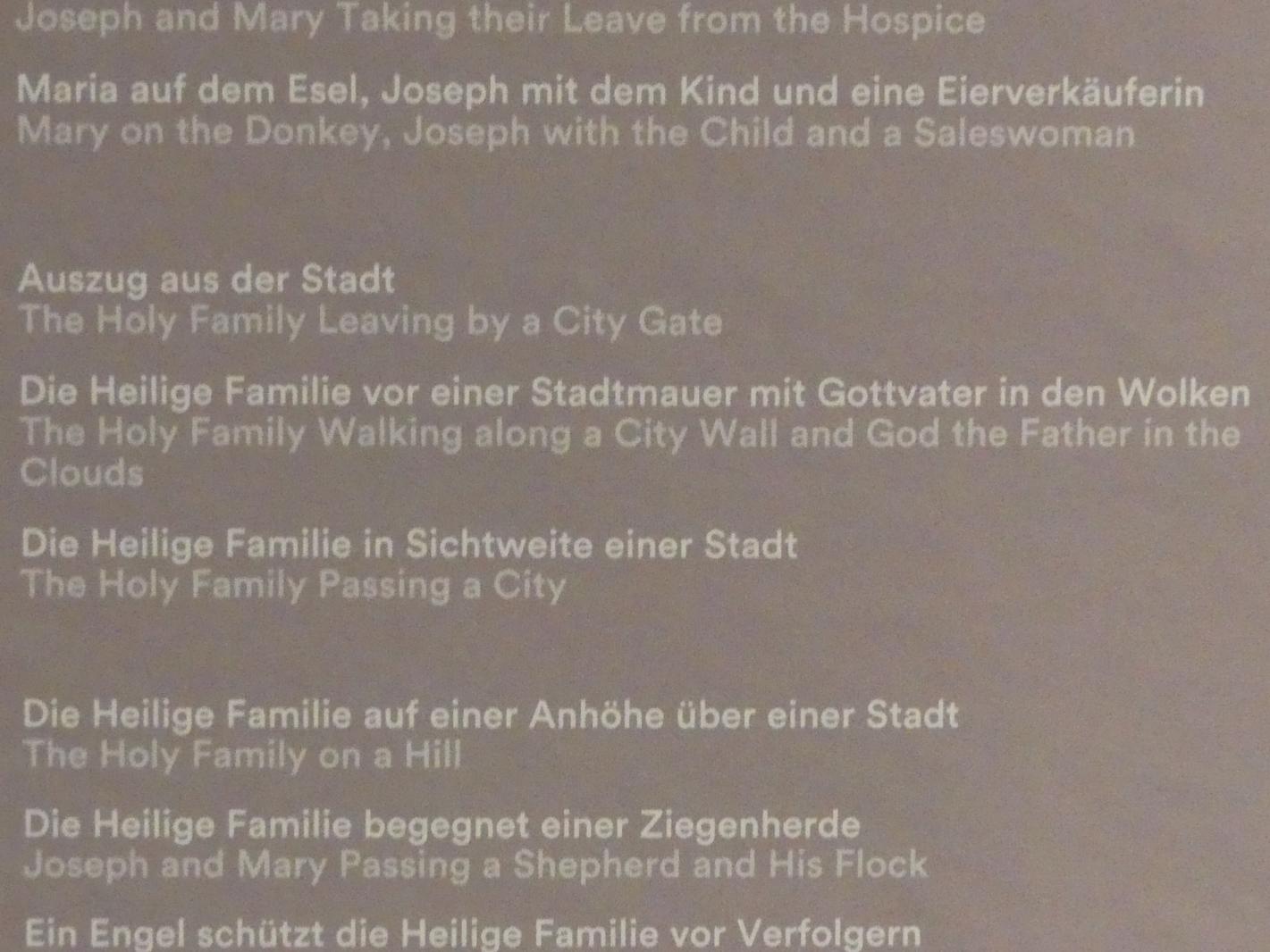 Giovanni Domenico Tiepolo (1743–1785), Die Heilige Familie in Sichtweite einer Stadt, Stuttgart, Staatsgalerie, Ausstellung "Tiepolo"  vom 11.10.2019 - 02.02.2020, Saal 10: Späte Werke, 1753, Bild 3/3