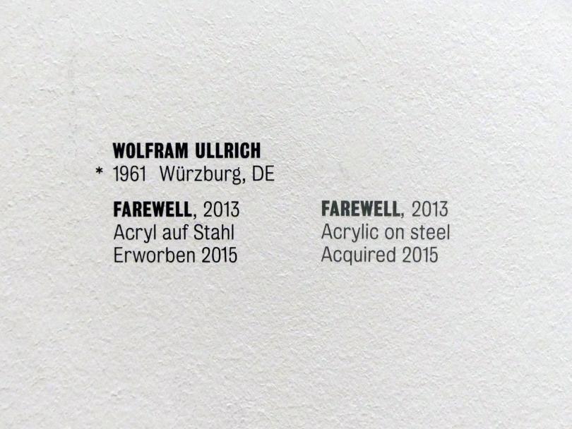 Wolfram Ullrich (2013), Farewell, Stuttgart, Kunstmuseum, Gang, 2013, Bild 2/2