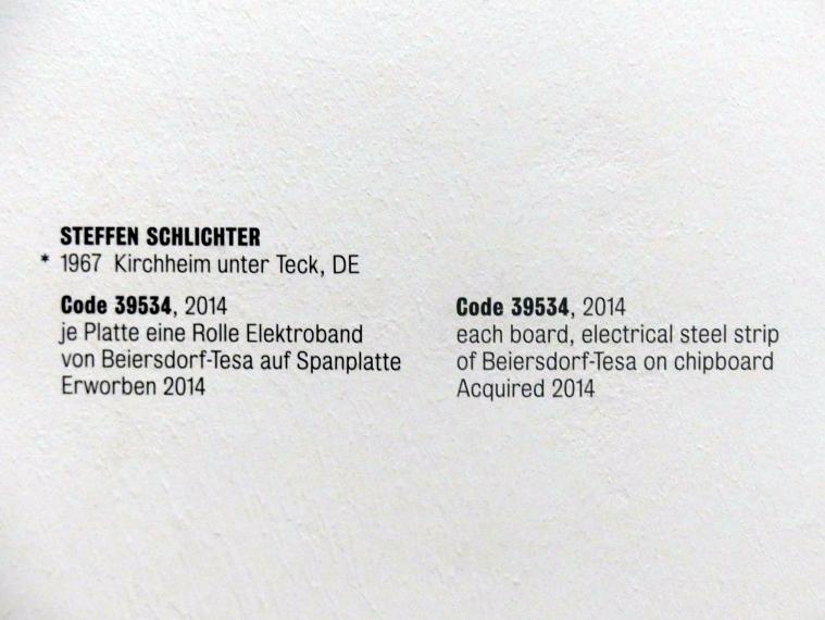 Steffen Schlichter (2011–2014), Code 39534, Stuttgart, Kunstmuseum, Gang, 2014, Bild 2/2