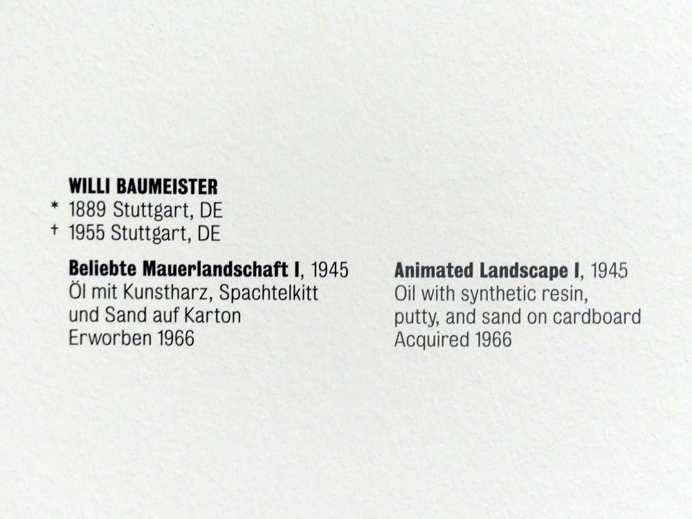 Willi Baumeister (1913–1955), Beliebte Mauerlandschaft I, Stuttgart, Kunstmuseum, Saal 5, 1945, Bild 2/2