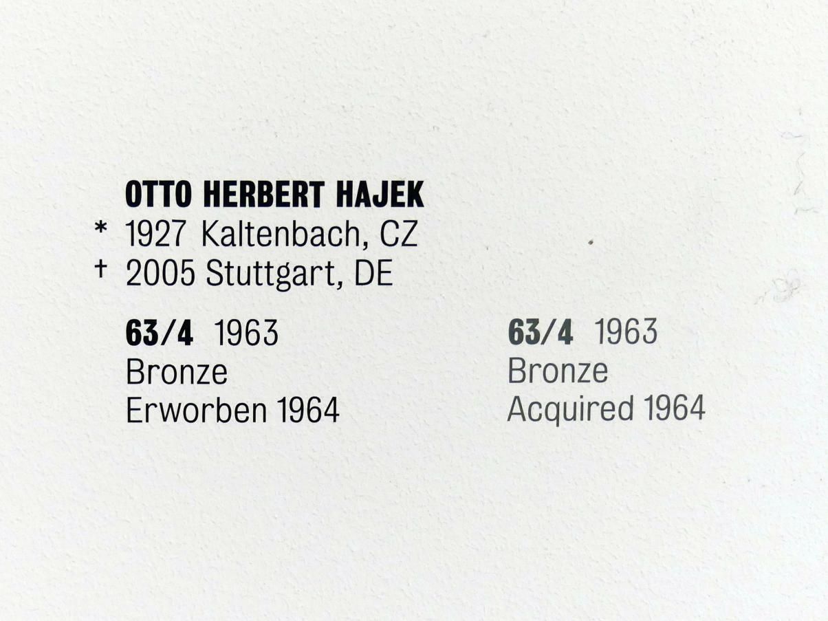 Otto Herbert Hajek (1958–1983), 63 / 4, Stuttgart, Kunstmuseum, Saal 7, 1963, Bild 5/5