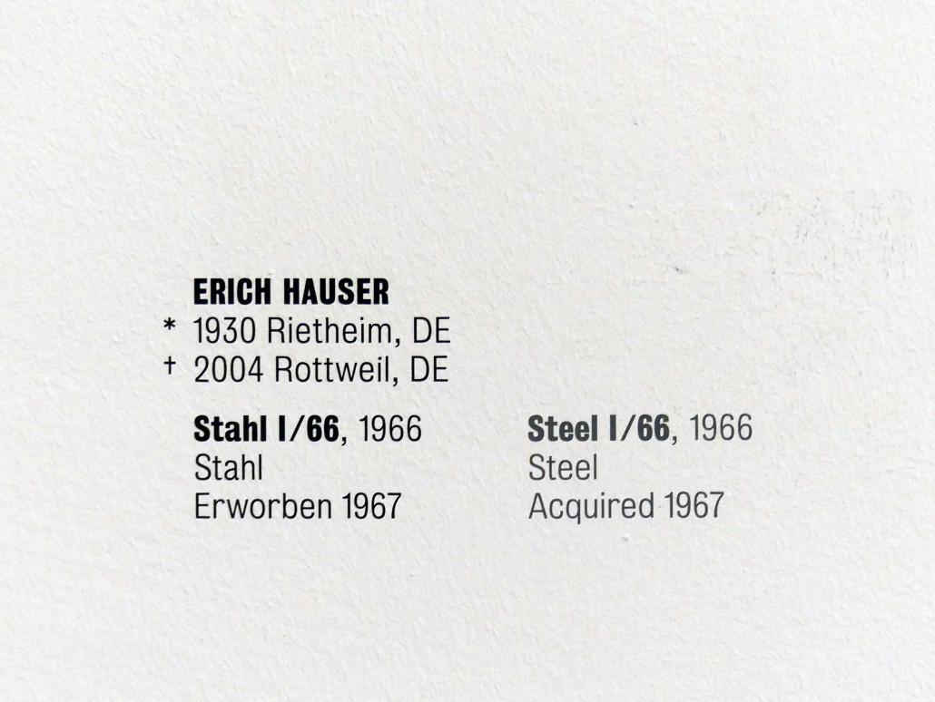 Erich Hauser (1963–1979), Stahl I/66, Stuttgart, Kunstmuseum, Saal 7, 1966, Bild 6/6