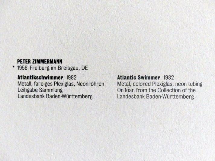 Peter Zimmermann (1982), Atlantikschwimmer, Stuttgart, Kunstmuseum, Saal 7, 1982, Bild 2/2