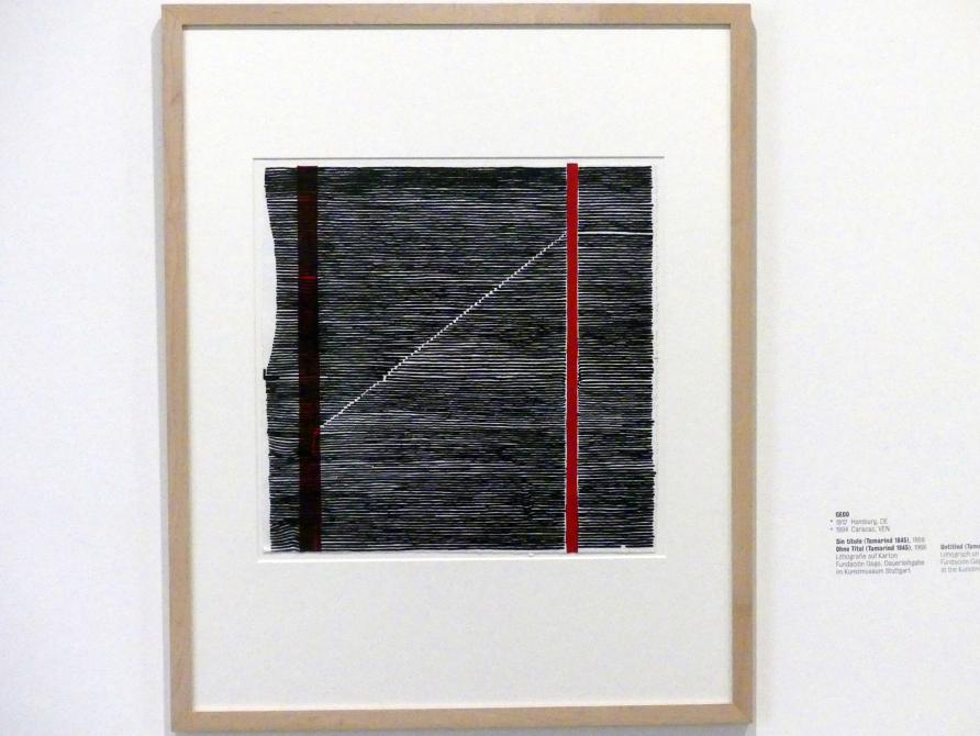 Gego (Gertrud Louise Goldschmidt) (1958–1990), Ohne Titel (Tamarind 1845), Stuttgart, Kunstmuseum, Saal 8, 1966, Bild 2/3