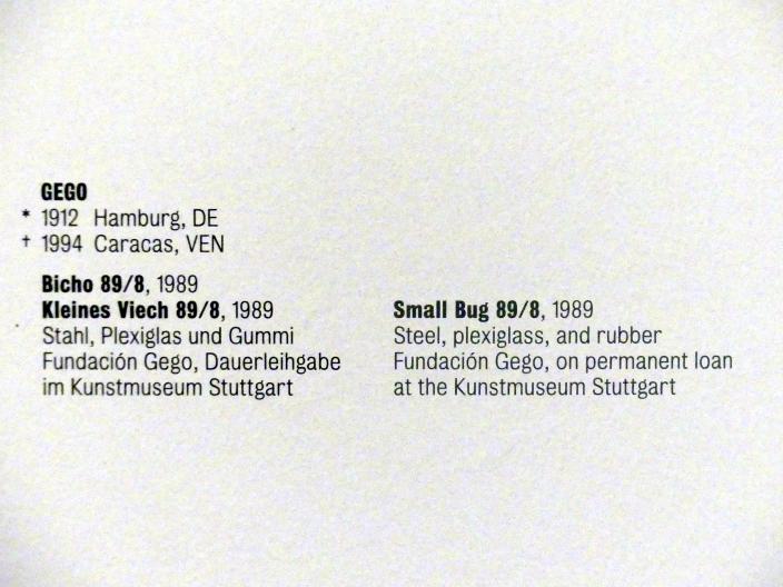 Gego (Gertrud Louise Goldschmidt) (1958–1990), Kleines Viech 89/8, Stuttgart, Kunstmuseum, Saal 8, 1989, Bild 4/4