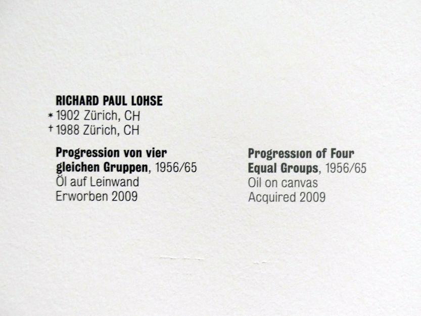 Richard Paul Lohse (1960), Progression von vier gleichen Gruppen, Stuttgart, Kunstmuseum, Saal 9, 1956–1965, Bild 2/2