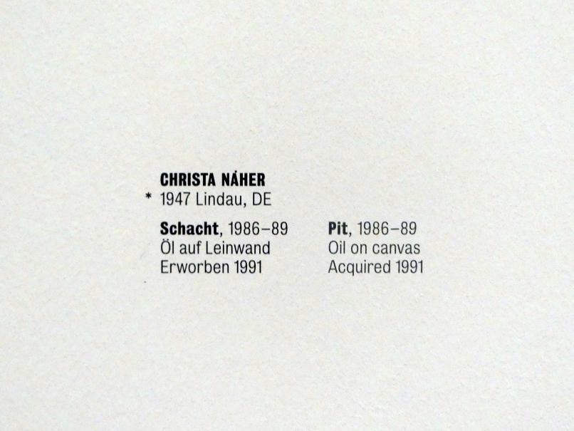 Christa Näher (1987–1992), Schacht, Stuttgart, Kunstmuseum, Saal 20, 1986–1989, Bild 2/2