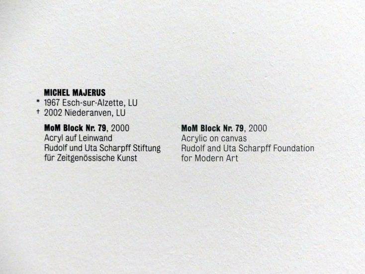 Michel Majerus (1999–2001), MoM Block Nr. 79, Stuttgart, Kunstmuseum, Saal 20, 2000, Bild 2/2