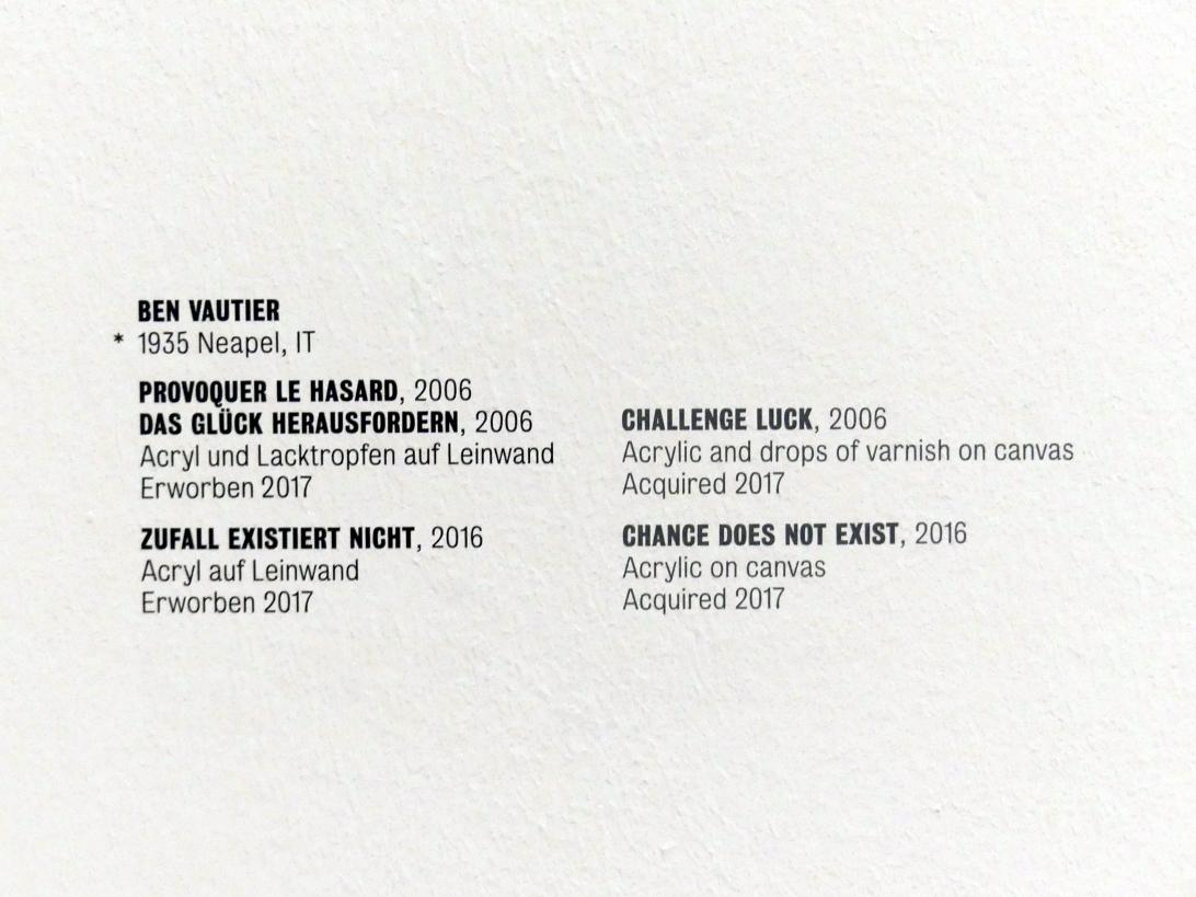 Ben Vautier (1966–2016), Provoquer le hasard - Das Glück herausfordern, Stuttgart, Kunstmuseum, Saal 22, 2006, Bild 2/2