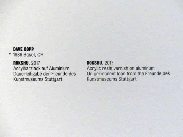 Dave Popp (2017), Rokshu, Stuttgart, Kunstmuseum, Saal 23, 2017, Bild 4/4