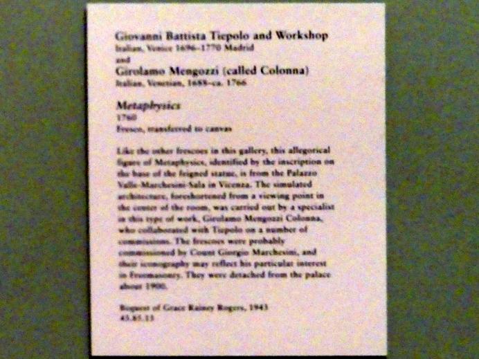 Giovanni Battista Tiepolo (1715–1785), Metaphysik, New York, Metropolitan Museum of Art (Met), Saal 600, 1760, Bild 2/2