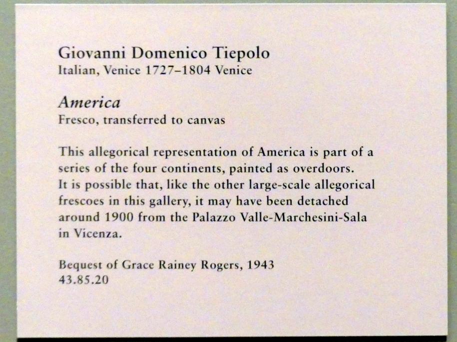 Giovanni Battista Tiepolo (1715–1785), Amerika, New York, Metropolitan Museum of Art (Met), Saal 600, Undatiert, Bild 2/2
