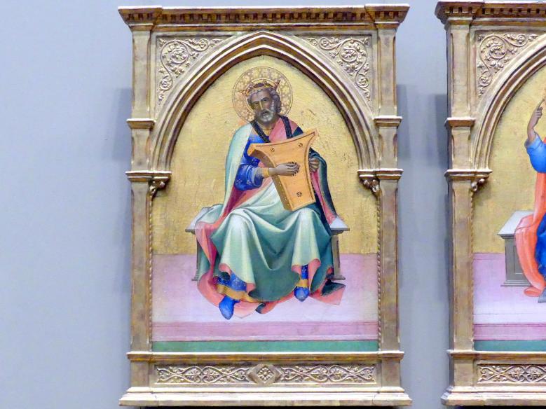 Lorenzo Monaco (Piero di Giovanni) (1387–1415), Noah, David, Moses und Abraham, New York, Metropolitan Museum of Art (Met), Saal 644, um 1408–1410, Bild 2/6