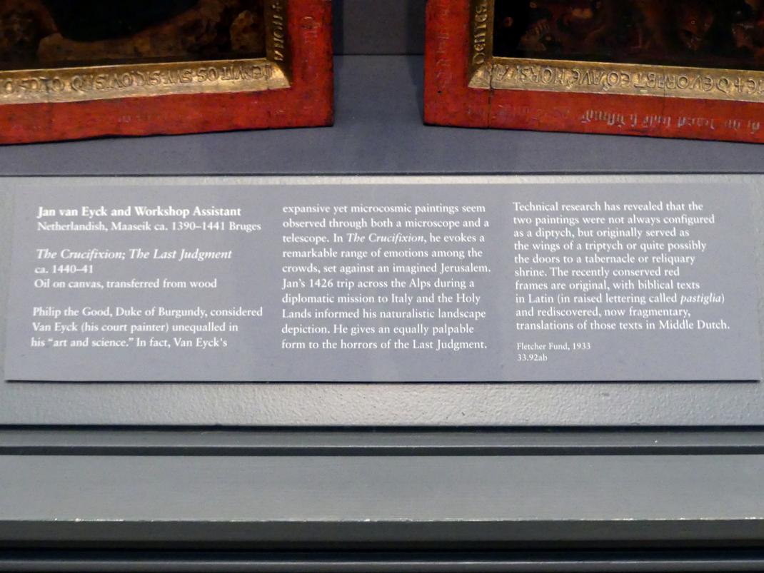 Jan van Eyck (1430–1441), Kreuzigung, New York, Metropolitan Museum of Art (Met), Saal 641, um 1440–1441, Bild 2/2