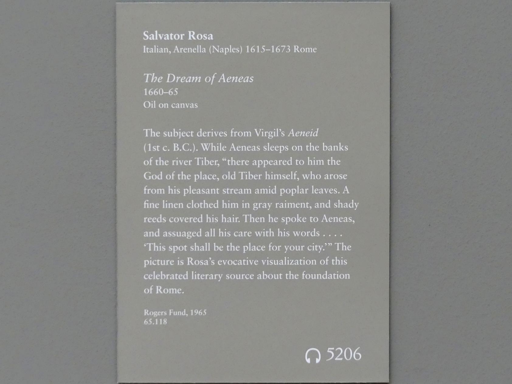 Salvator Rosa: Der Traum des Aeneas, 1660 - 1665, Bild 2/2