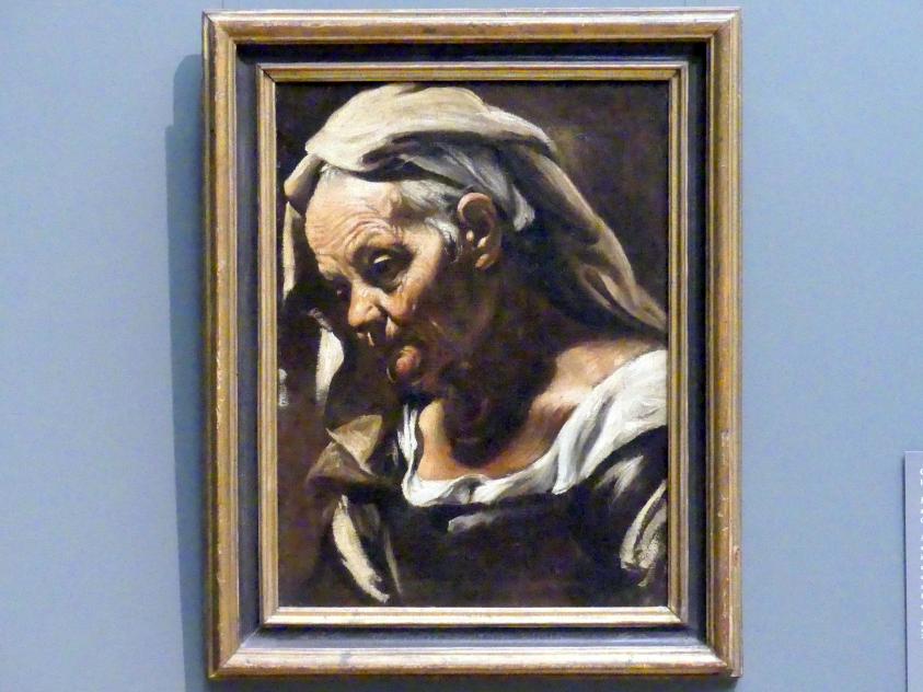 Orazio Borgianni (1600–1611), Kopf einer alten Frau, New York, Metropolitan Museum of Art (Met), Saal 635, nach 1610