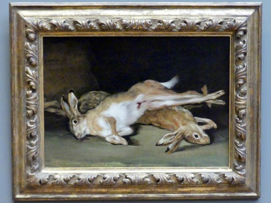 Francisco de Goya (Francisco José de Goya y Lucientes) (1779–1820): Stillleben mit Toten Hasen, um 1808–1812