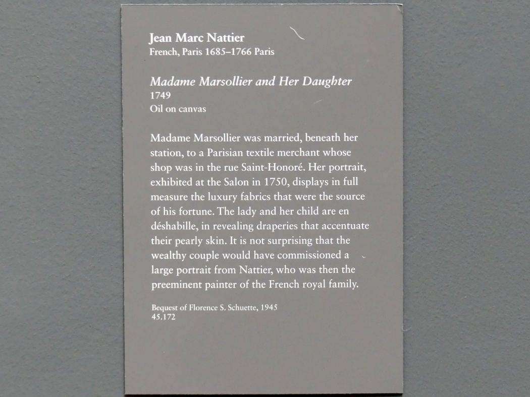 Jean-Marc Nattier (1719–1756), Madame Marsollier und ihre Tochter, New York, Metropolitan Museum of Art (Met), Saal 630, 1749, Bild 2/2