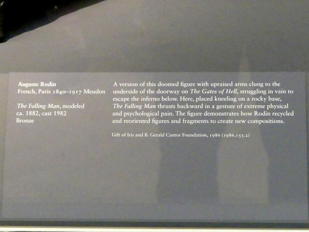 Auguste Rodin (1863–1917), Der fallende Mann, New York, Metropolitan Museum of Art (Met), Saal 800, um 1882, Bild 2/2