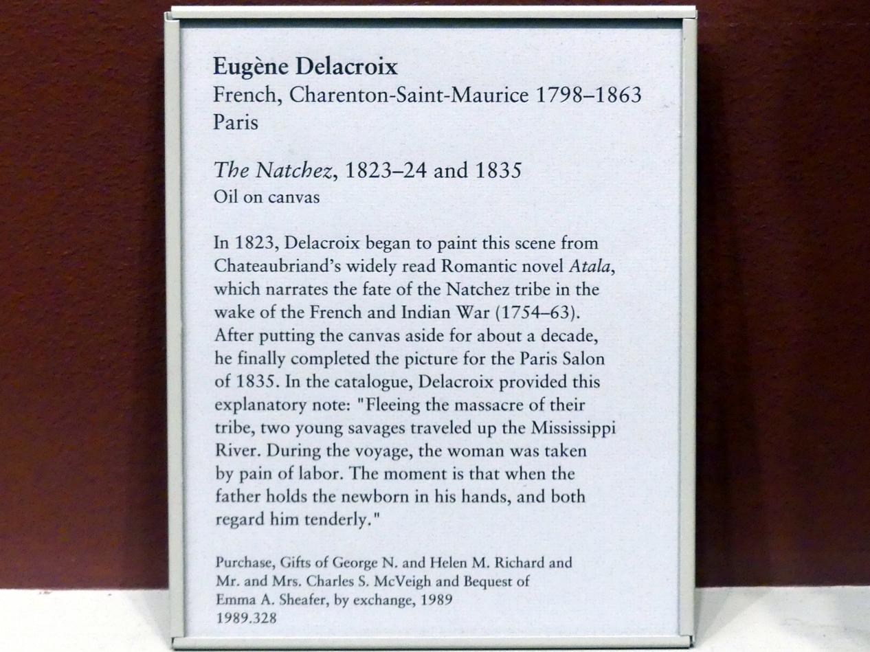 Eugène Delacroix (1820–1862), Natchez-Indianer, New York, Metropolitan Museum of Art (Met), Saal 801, 1823–1824, Bild 2/2