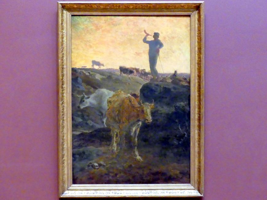 Jean-François Millet: Die Kühe nach Hause rufen, um 1872