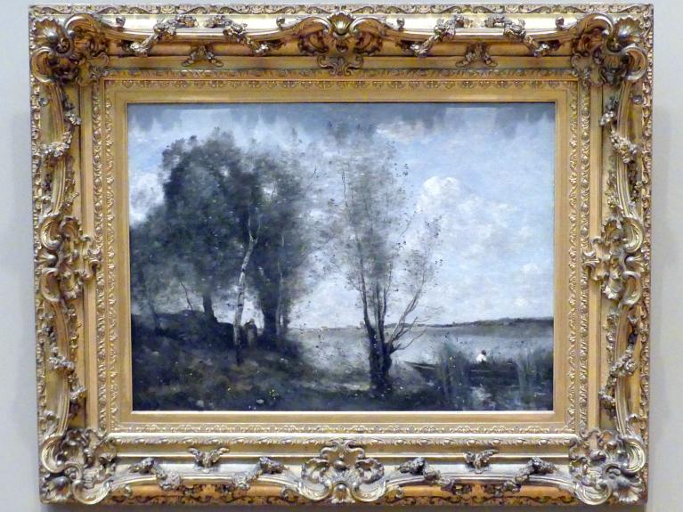 Jean-Baptiste Camille Corot (1823–1873): Bootsleute im Schilf, um 1865
